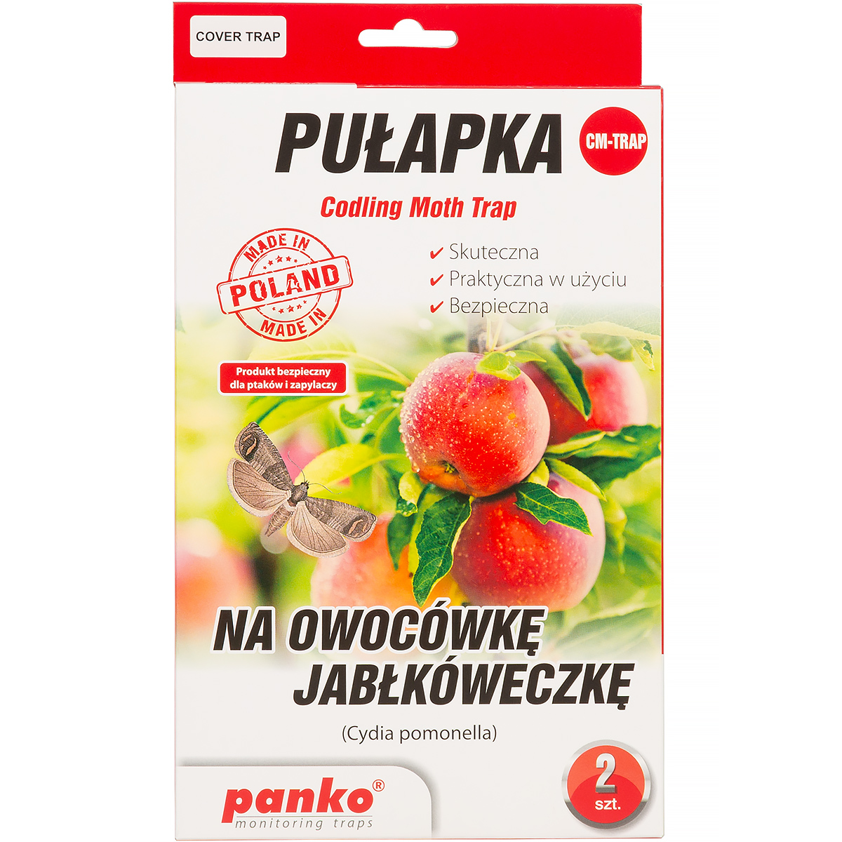 Lep pułapka na muszki owocówki jabłkóweczkę 2 szt 