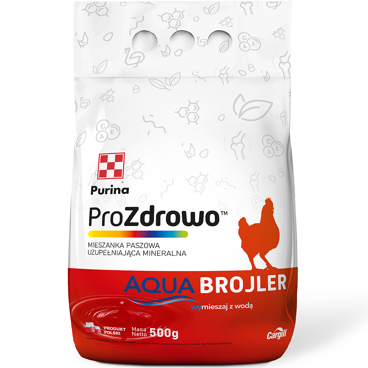 Witaminy dla brojlerów Aqua Broiler do wody ProZdrowo 0,5 kg