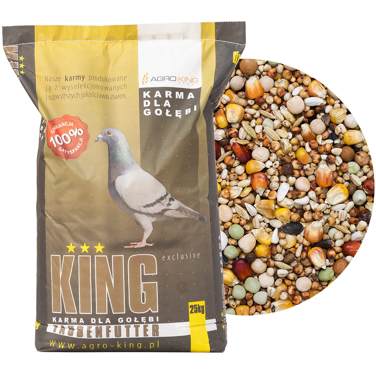 Karma dla gołębi BP bez pszenicy AGRO KING 25 kg 