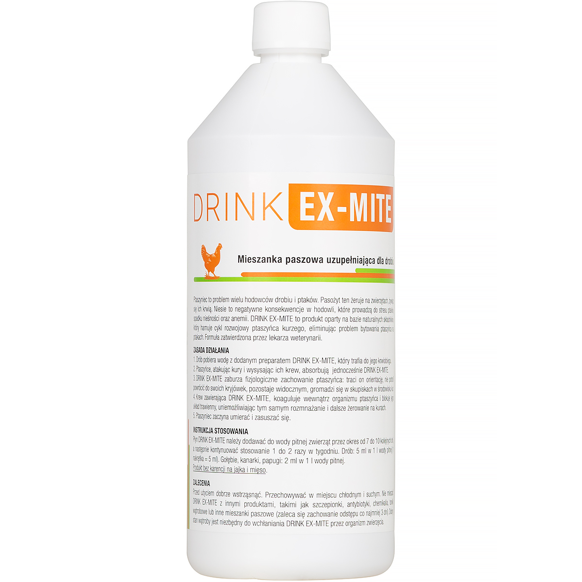 Środek na ptaszyńca kurzego do wody DRINK EX-MITE 1000 ml