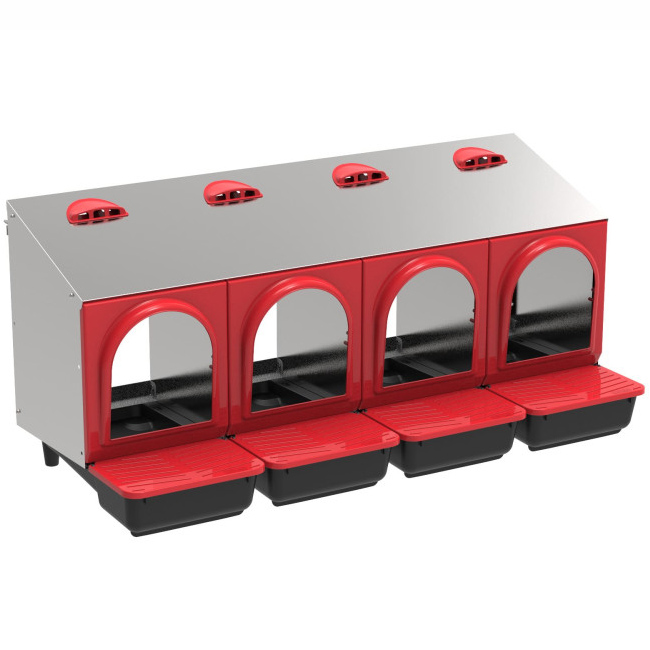 Gniazdo dla kur niosek automatyczne PLATINUM poczwórne z pojemnikiem na jajka