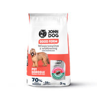 Sucha karma dla psa JOHN DOG GOOD FORM wieprzowina z wołowiną 3 kg średnie i duże rasy