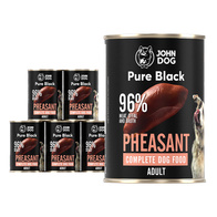 Mokra karma dla psów JOHN DOG PURE BLACK z bażanta 6 x 400 g