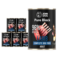 Mokra karma dla psów JOHN DOG PURE BLACK z jagnięciny 6 x 400 g