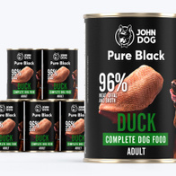 Mokra karma dla psa JOHN DOG PURE BLACK z kaczki 400 g dorosłe psy