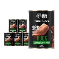 Mokra karma dla psów JOHN DOG PURE BLACK z kaczki 6 x 400 g dorosłe psy