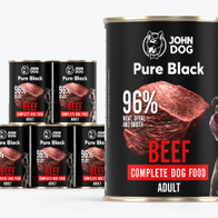 Mokra karma dla psów JOHN DOG PURE BLACK z wołowiną 6 x 400 g