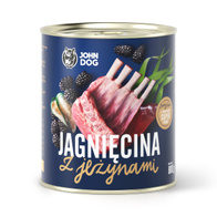 Mokra karma dla psów jagnięcina z jeżynami JOHN DOG 800 g dorosłe psy