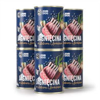 Mokra karma dla psów jagnięcina i śledź z borówkami JOHN DOG 6 x 400 g szczeniaki + gratis