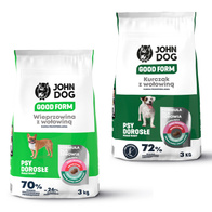 John Dog Good Form sucha karma pakiet karm dla psów małych ras 2 x 3 kg
