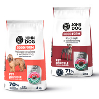 John Dog Good Form średnie i duże rasy pakiet 2 x 3 kg