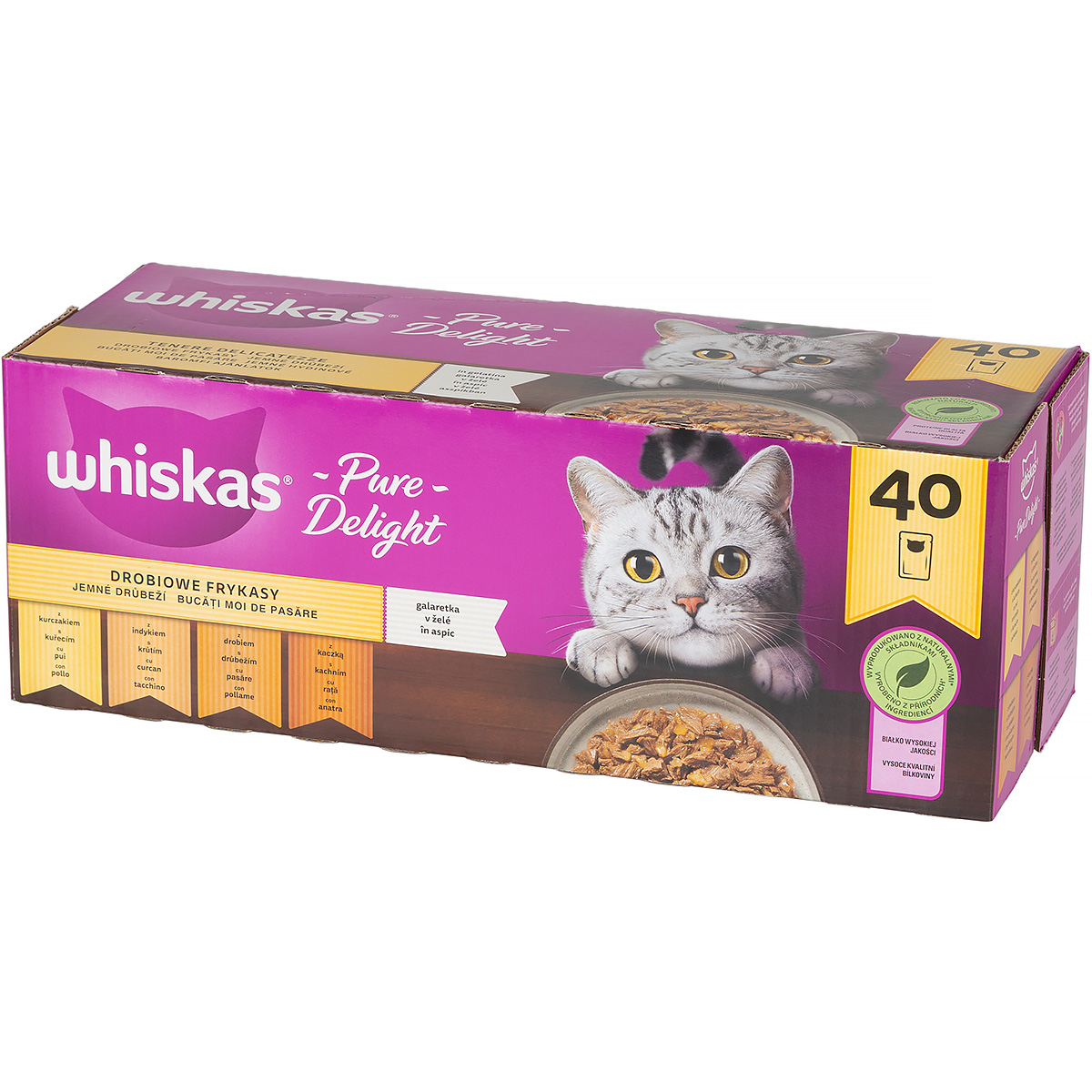 Mokra karma dla kota Whiskas Drobiowe Frykasy saszetki 40 x 85 g