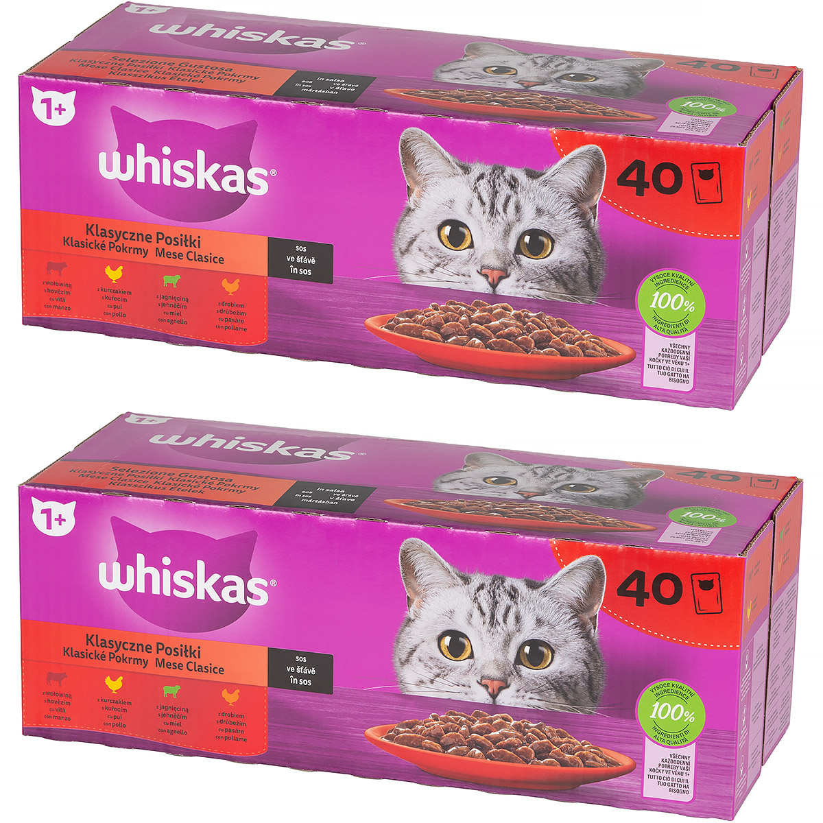 Mokra karma dla kota Whiskas Klasyczne Posiłki 80x85 g