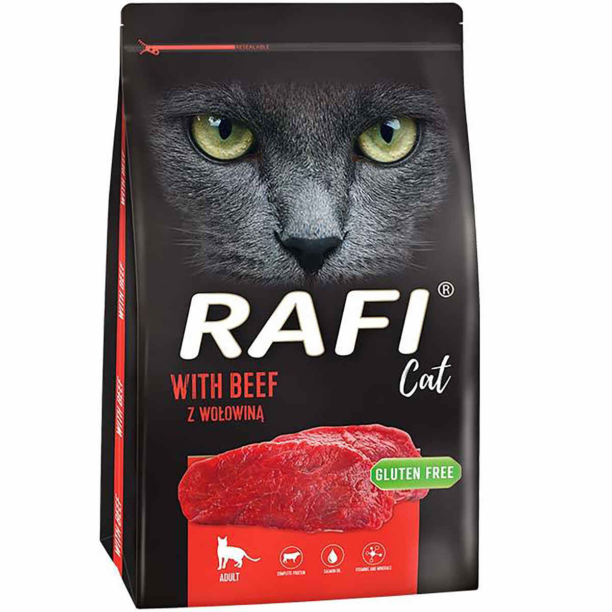 Rafi Cat sucha karma wołowina dla kota 7 kg