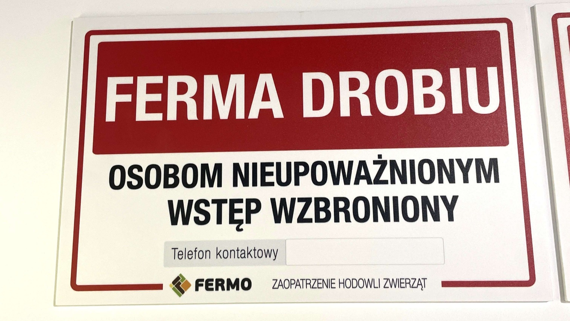 tablica ferma drobiu